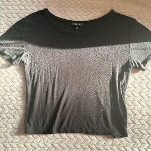 Timing black crop top